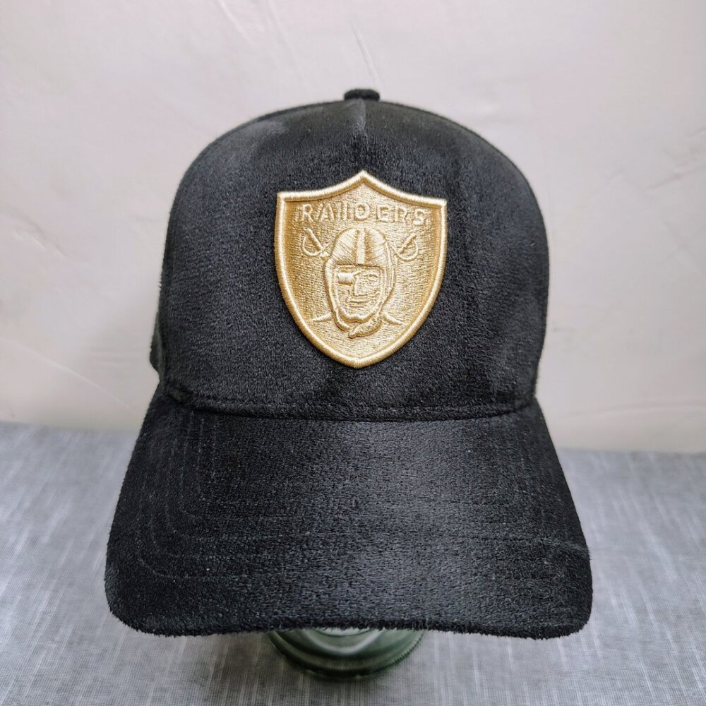 Oakland Raiders Hat Cap Strap Back Adjustable New Era NFL Velvet Velour Football